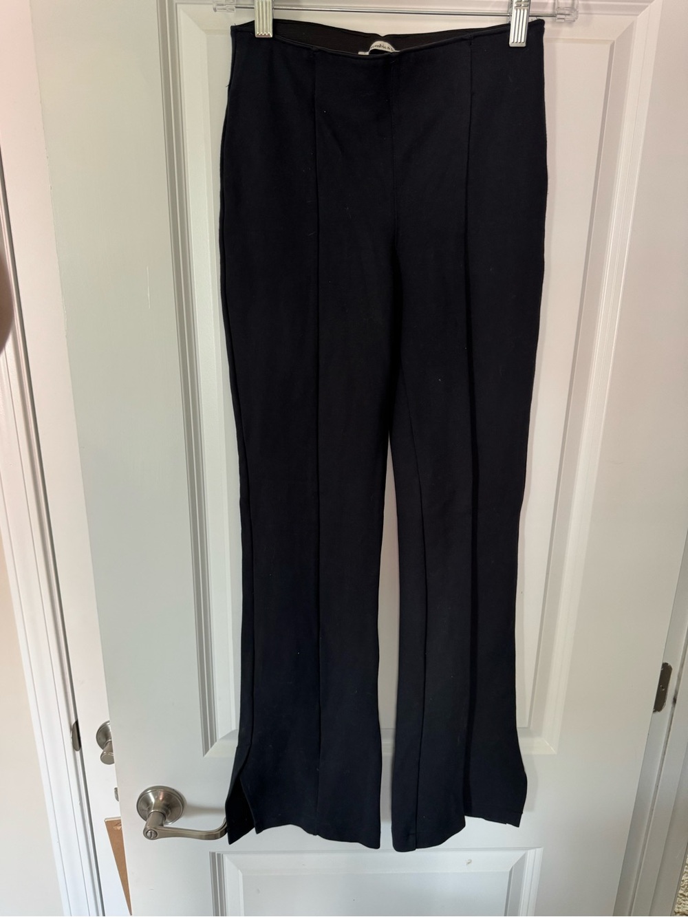 Abercrombie & Fitch black flare bottom tight trouser slacks pants size xs